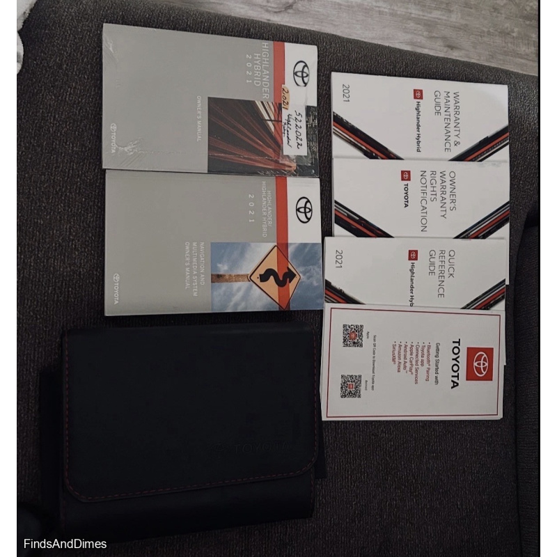 2021 Toyota Highlander Hybrid Owners Manual Set Never Open