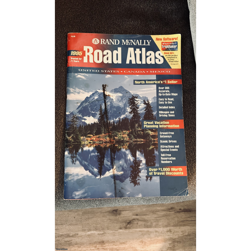 Used While On The Road Back In The Day Vintage Rand McNally Road Atlas from 1995