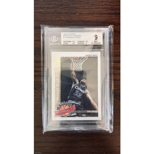 SHAQUILLE O'NEAL 1992-93 Hoops Magic's All Rookie Team BGS 9 Mint Orlando Magic