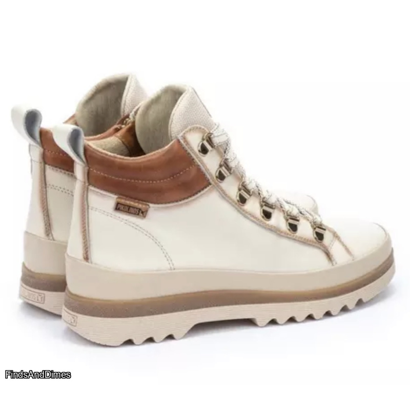 PIKOLINOS Women's Pikolinos Vigo Boots Boots White/Brown Women Size 39