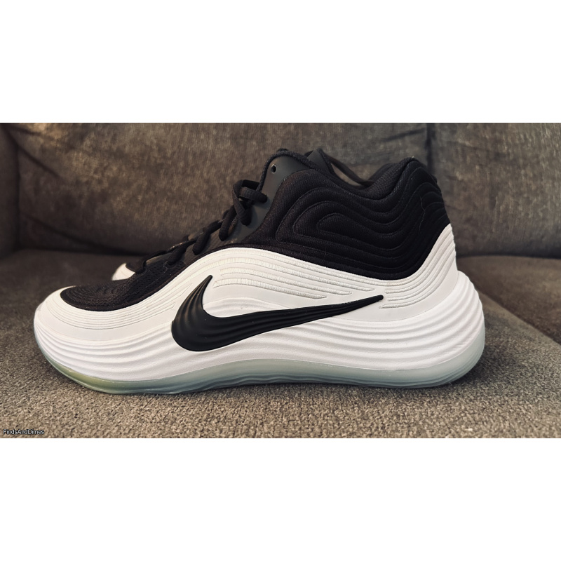 Nike Precision 8 MID Men's Basketball Shoes (Black/White/Ice Blue/Black)