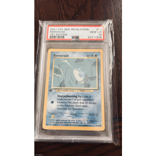 Pokemon Neo Revelation 1st Edition Remoraid 50/64 PSA 10 GEM MINT