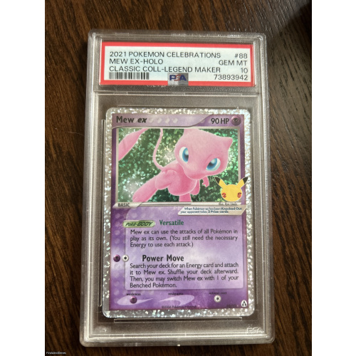 2021 POKEMON CELEBRATIONS CLASSIC COLLECTION #88 MEW EX-HOLO PSA 10