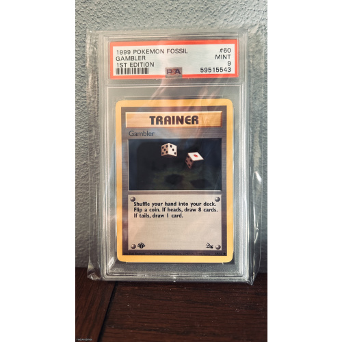Pokemon Gambler Fossil 1st Edition 60/62 PSA 9