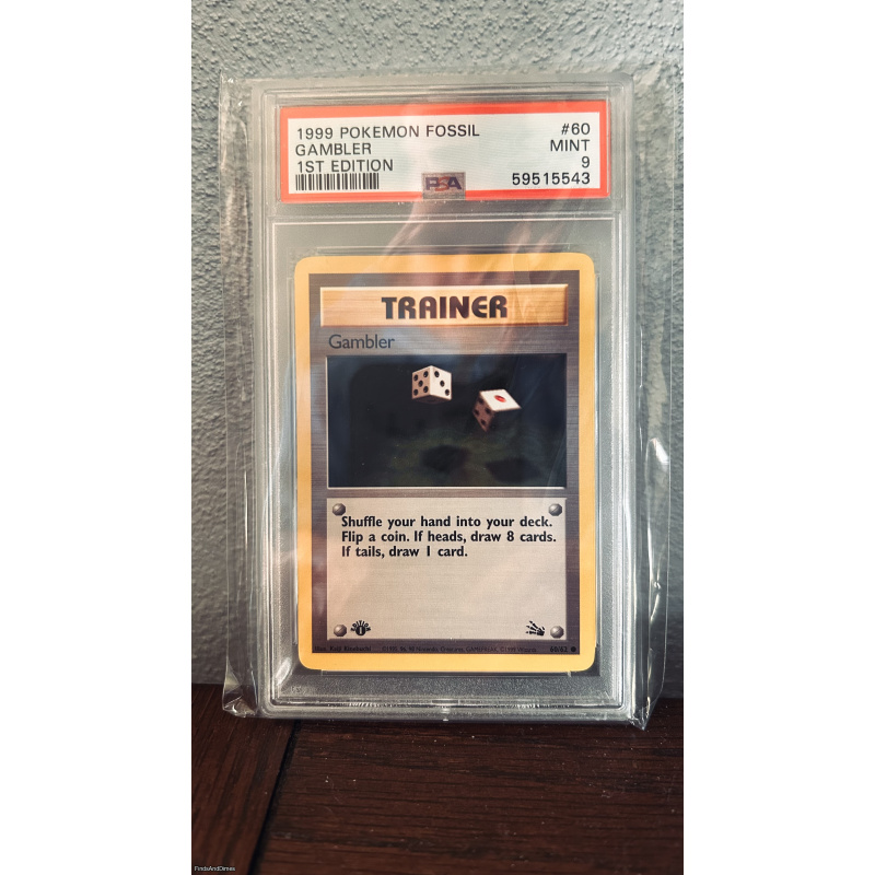 Pokemon Gambler Fossil 1st Edition 60/62 PSA 9
