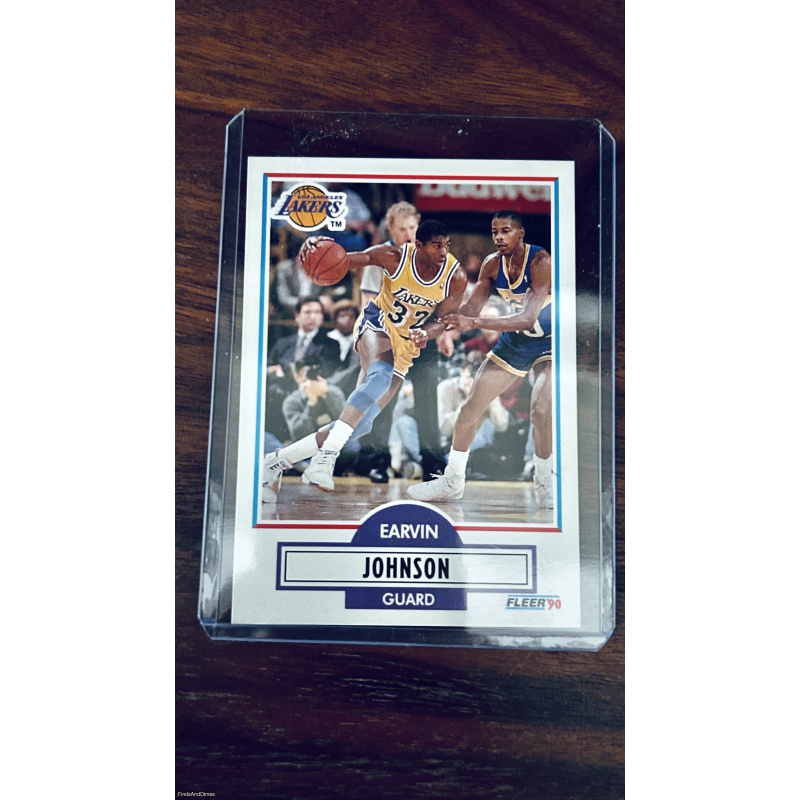 1990 Fleer Basketball Earvin Magic Johnson Los Angeles Lakers #93 NBA Final’s